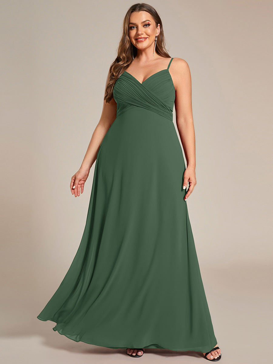 Sweetheart Draped Back Floor Length Bridesmaid Dress #color_Eucalyptus Green