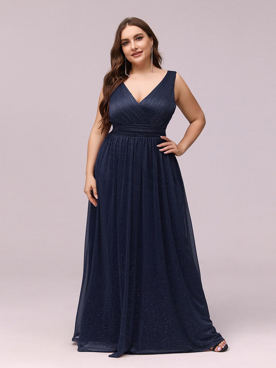 Navy Blue Bridesmaid Dresses #style_EZ07764NB