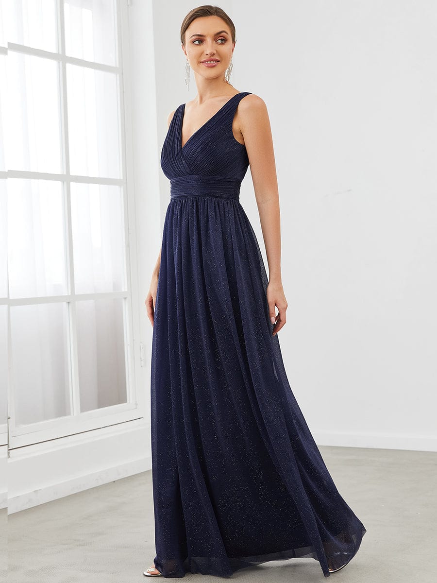 Navy Blue Bridesmaid Dresses #style_EZ07764NB