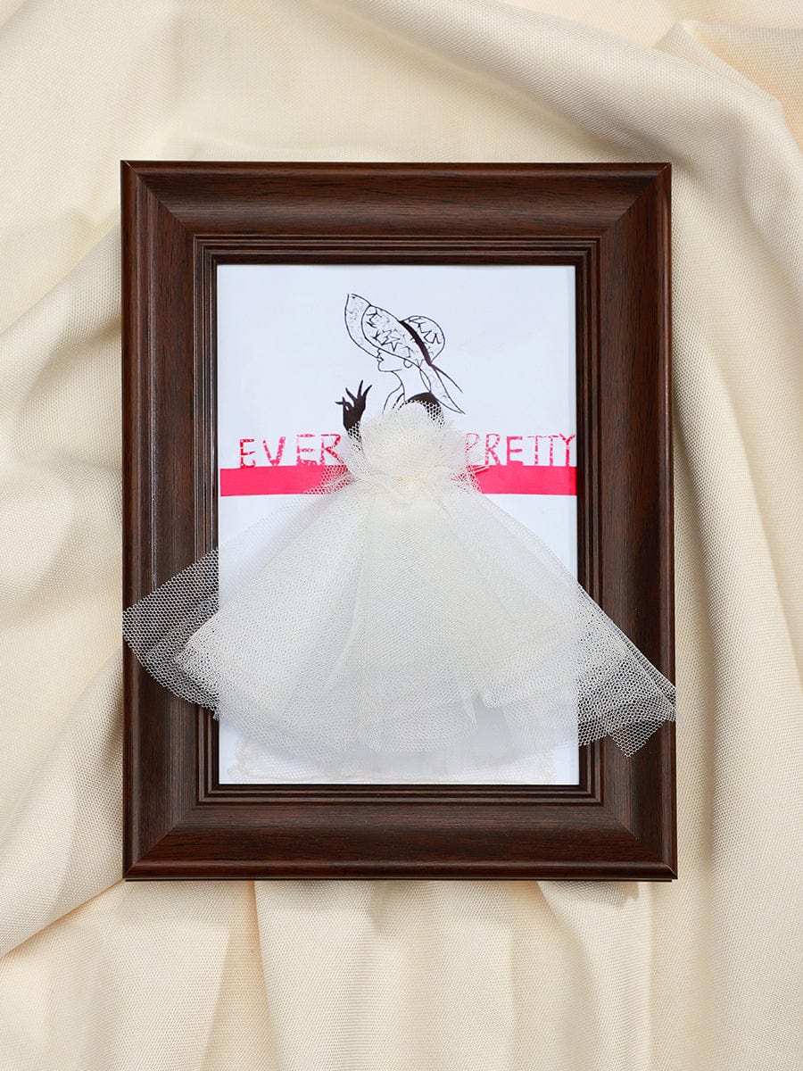 3D Dress Shadow Box Frame Decoration #color_Cream