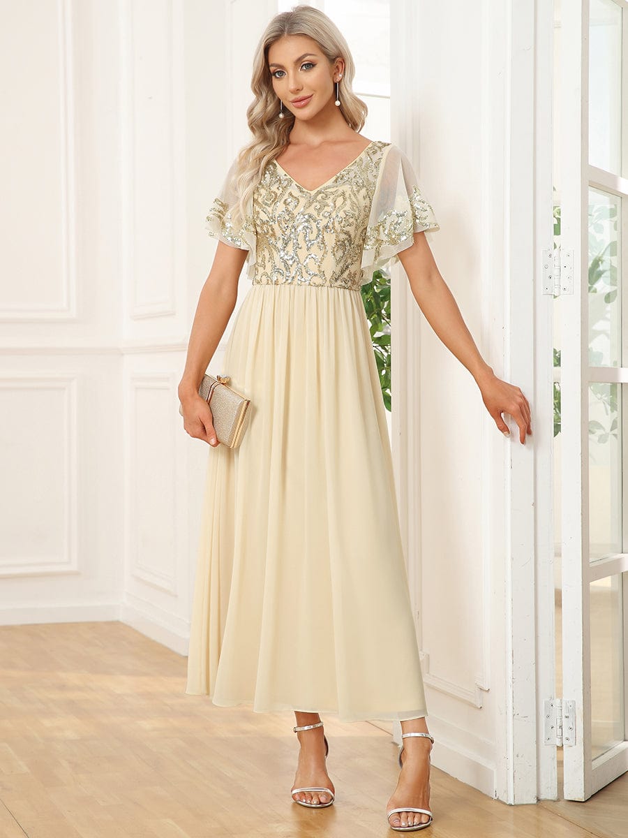 Gold Bridesmaid Dresses #style_EM01583GD