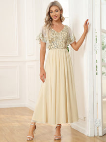 Gold Bridesmaid Dresses #style_EM01583GD