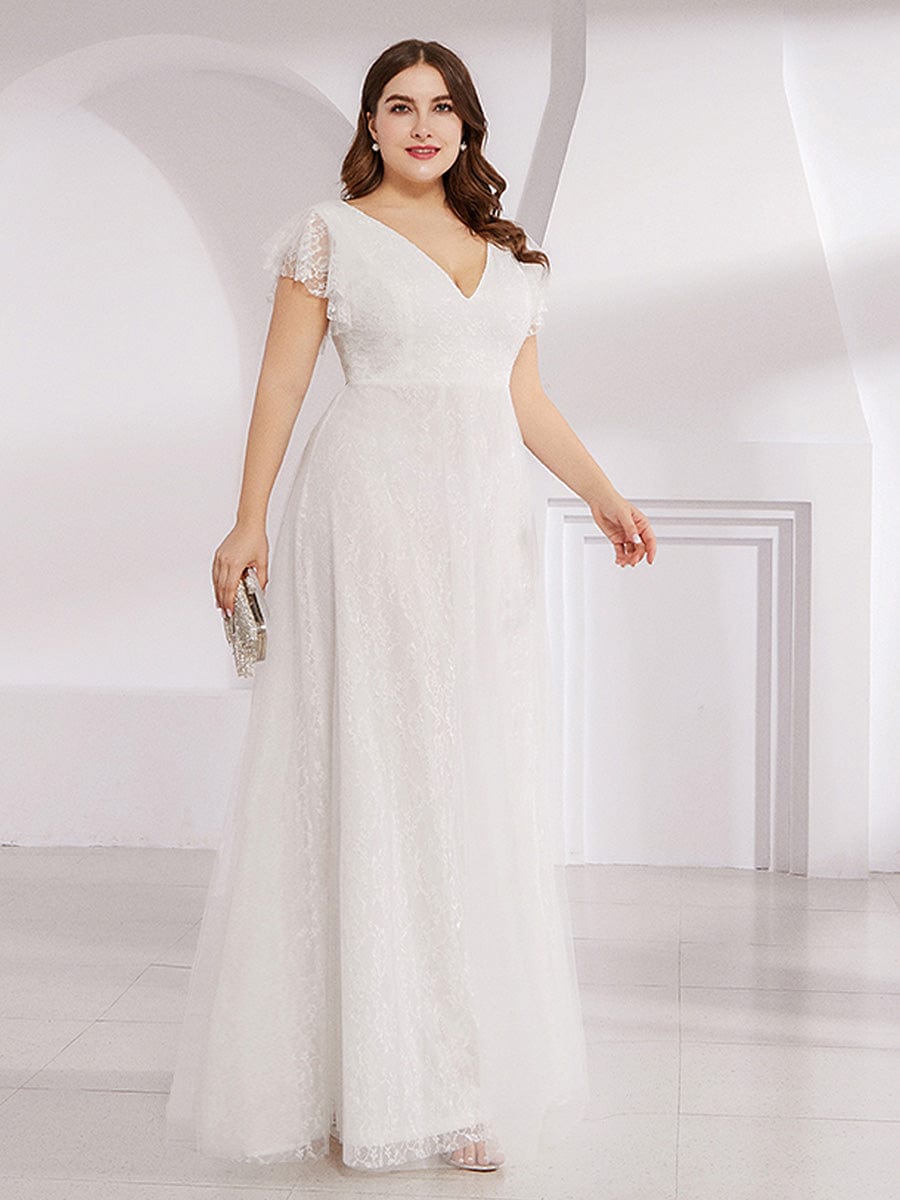 Plus size white evening gowns on sale