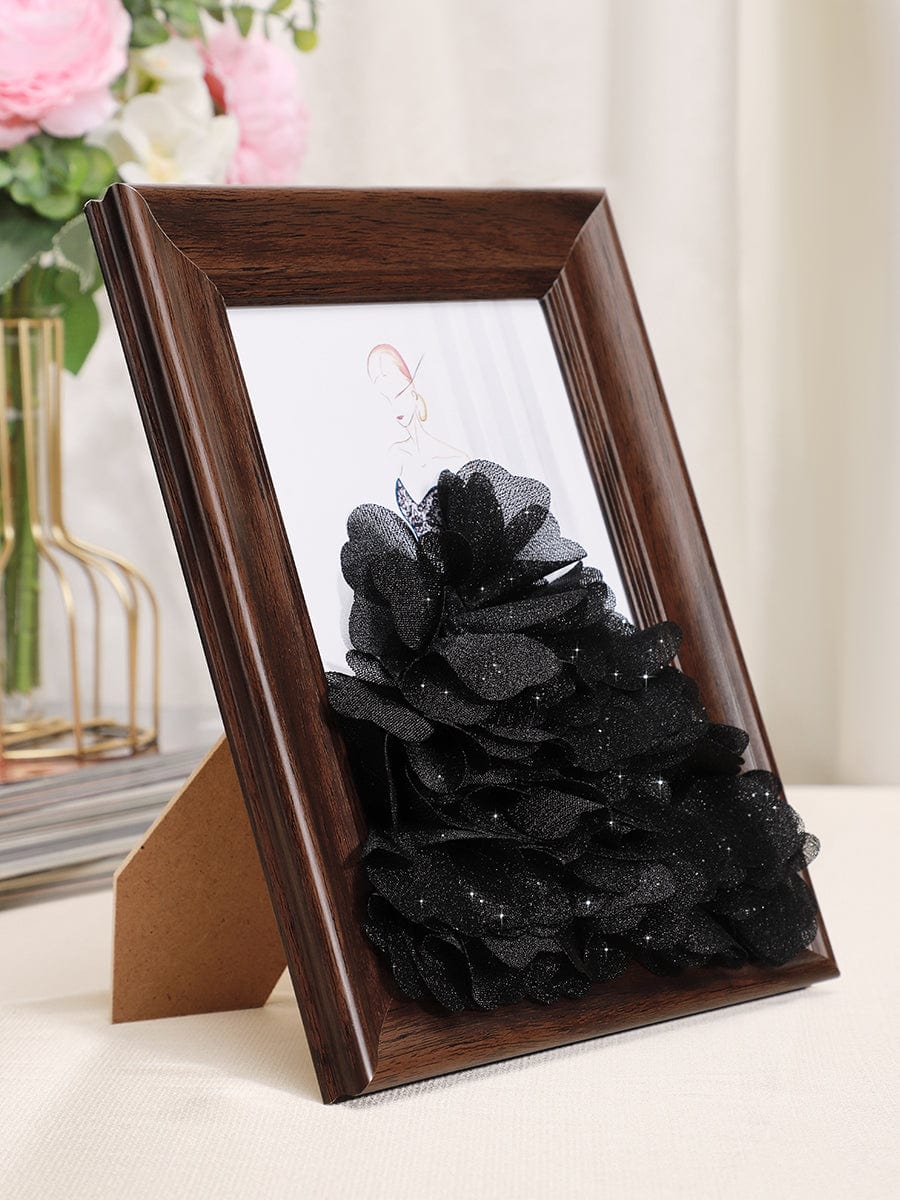 3D Dress Shadow Box Frame Decoration #color_Black