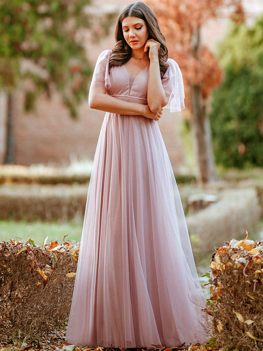 Pink Tulle Bridesmaid Dresses #style_EE00278PK