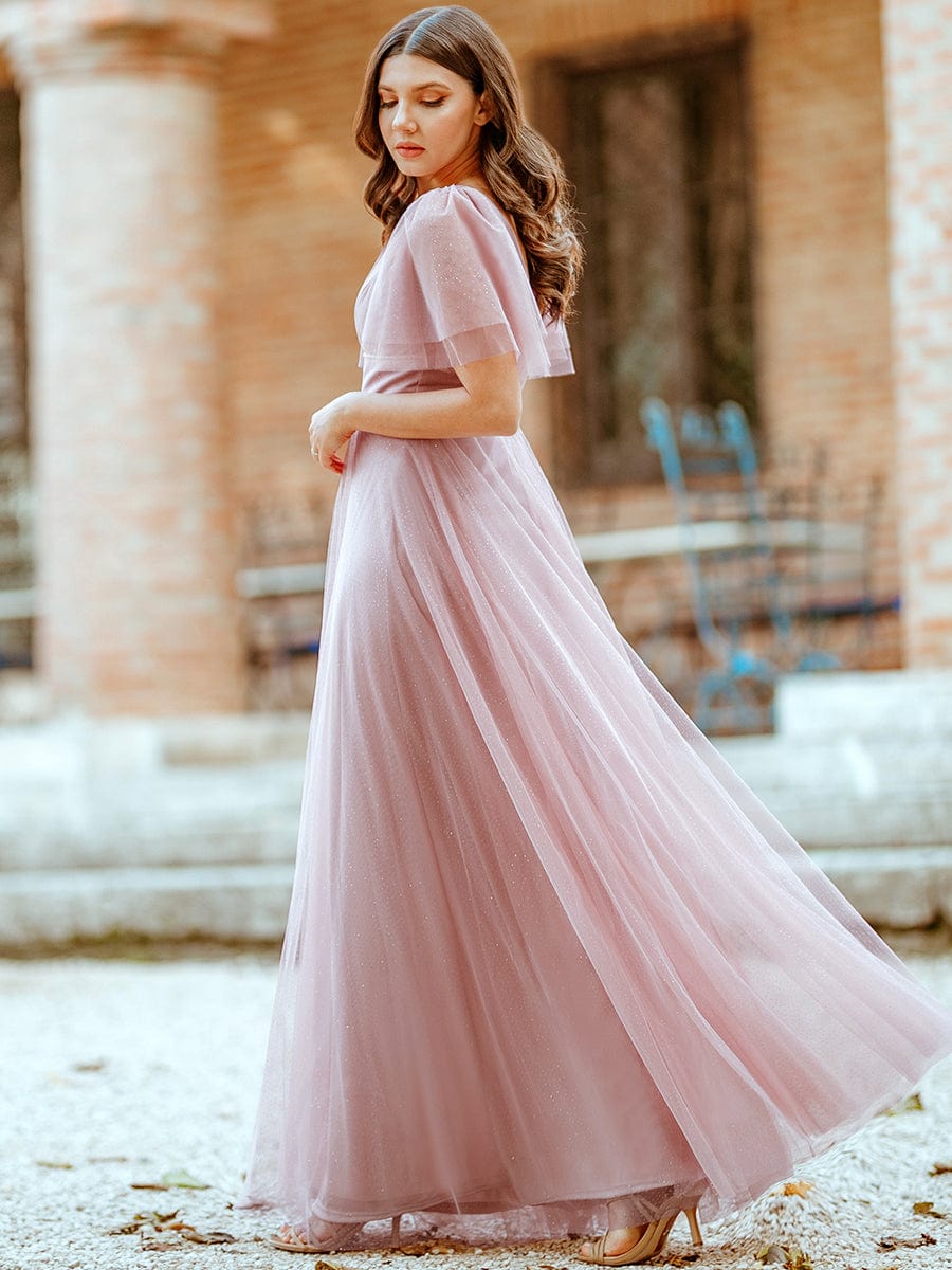 Pink Tulle Bridesmaid Dresses #style_EE00278PK