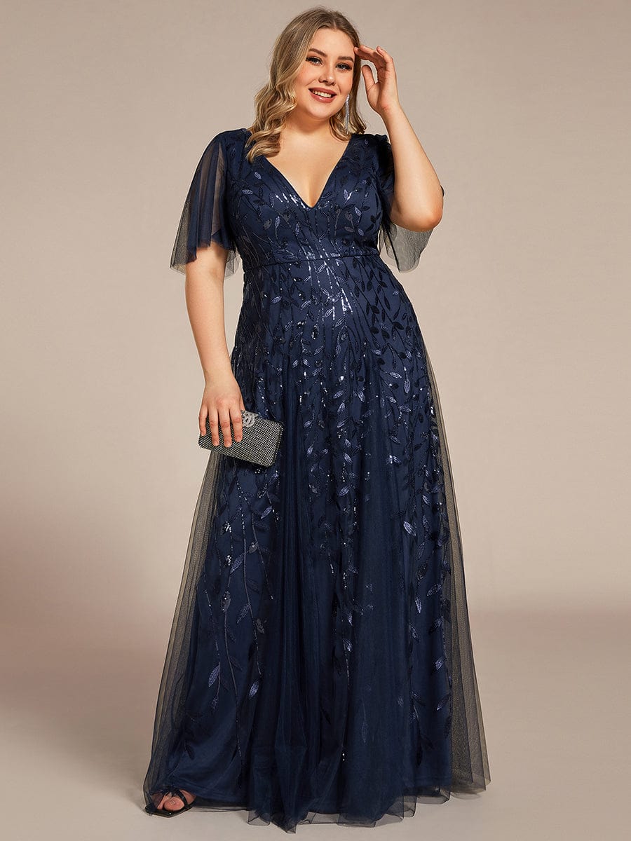 Long gown with underwire cups, plus size