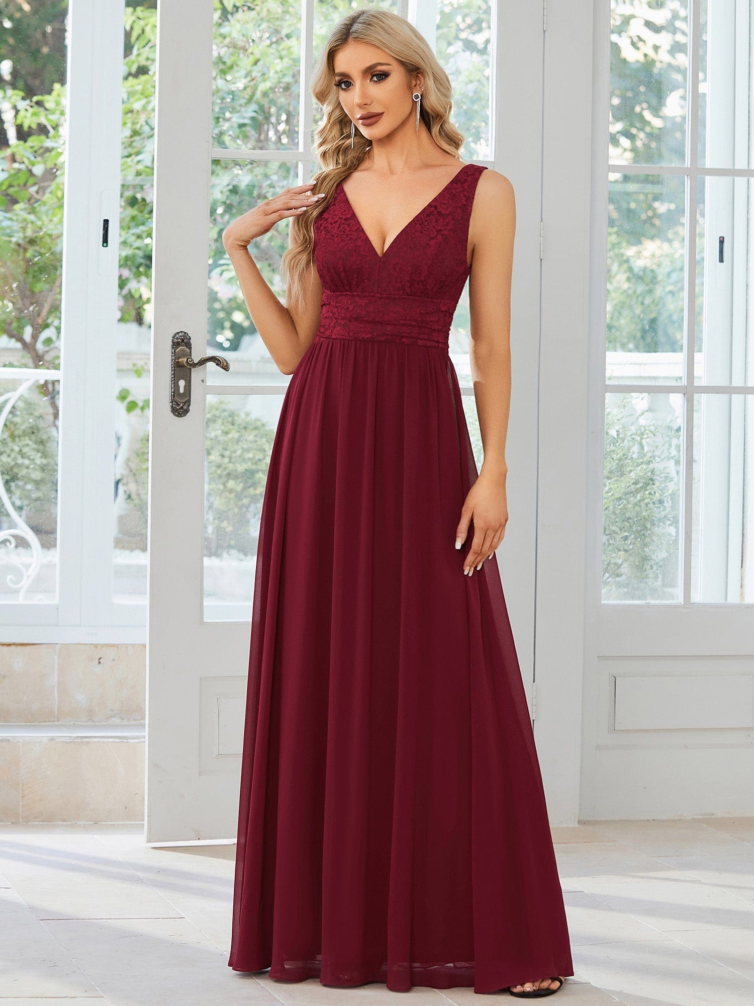 Sleeveless Empire Waist Evening Dress Ever Pretty UK