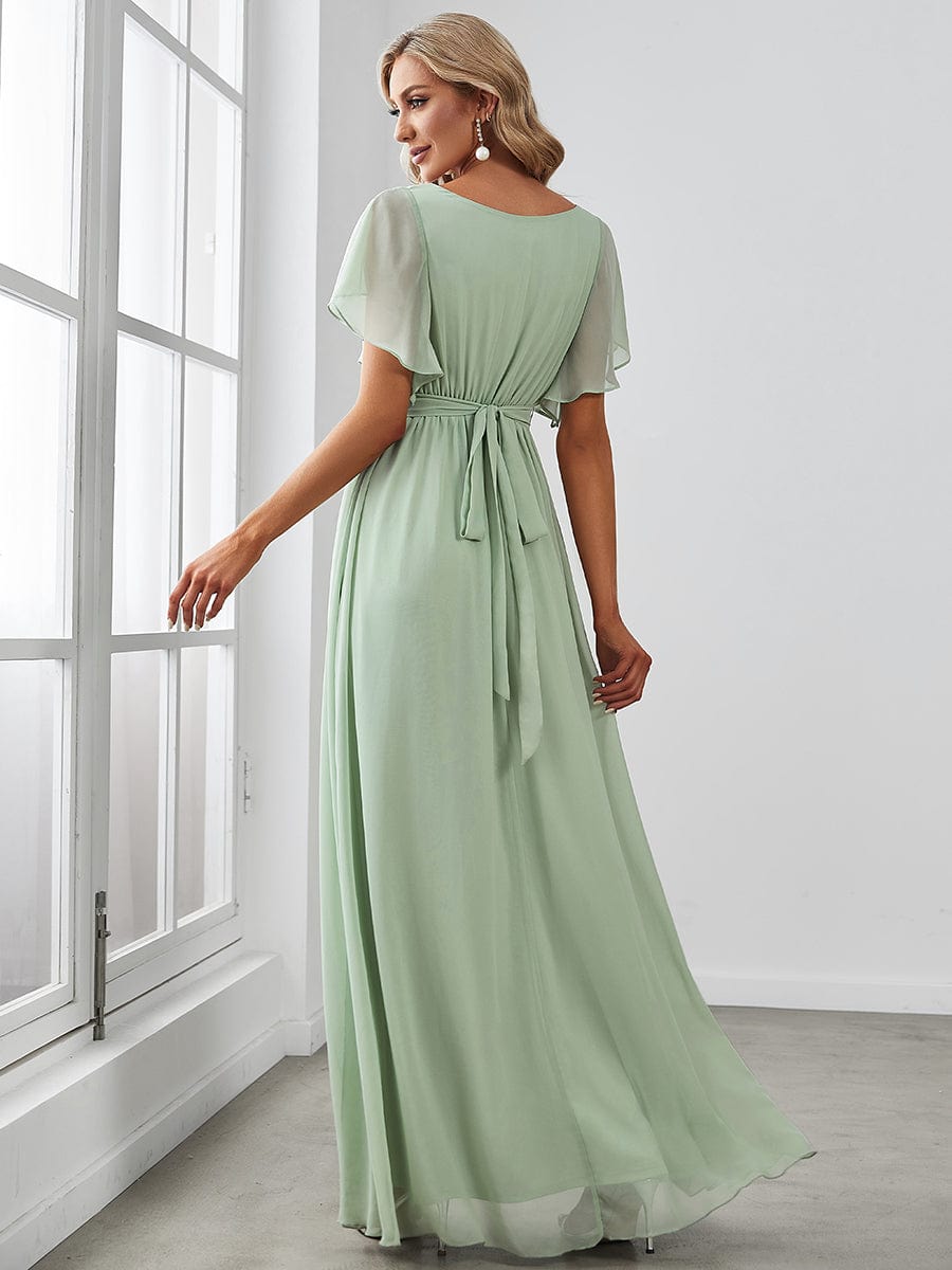 Sage Green Bridesmaid Dresses #style_EE0164AMG