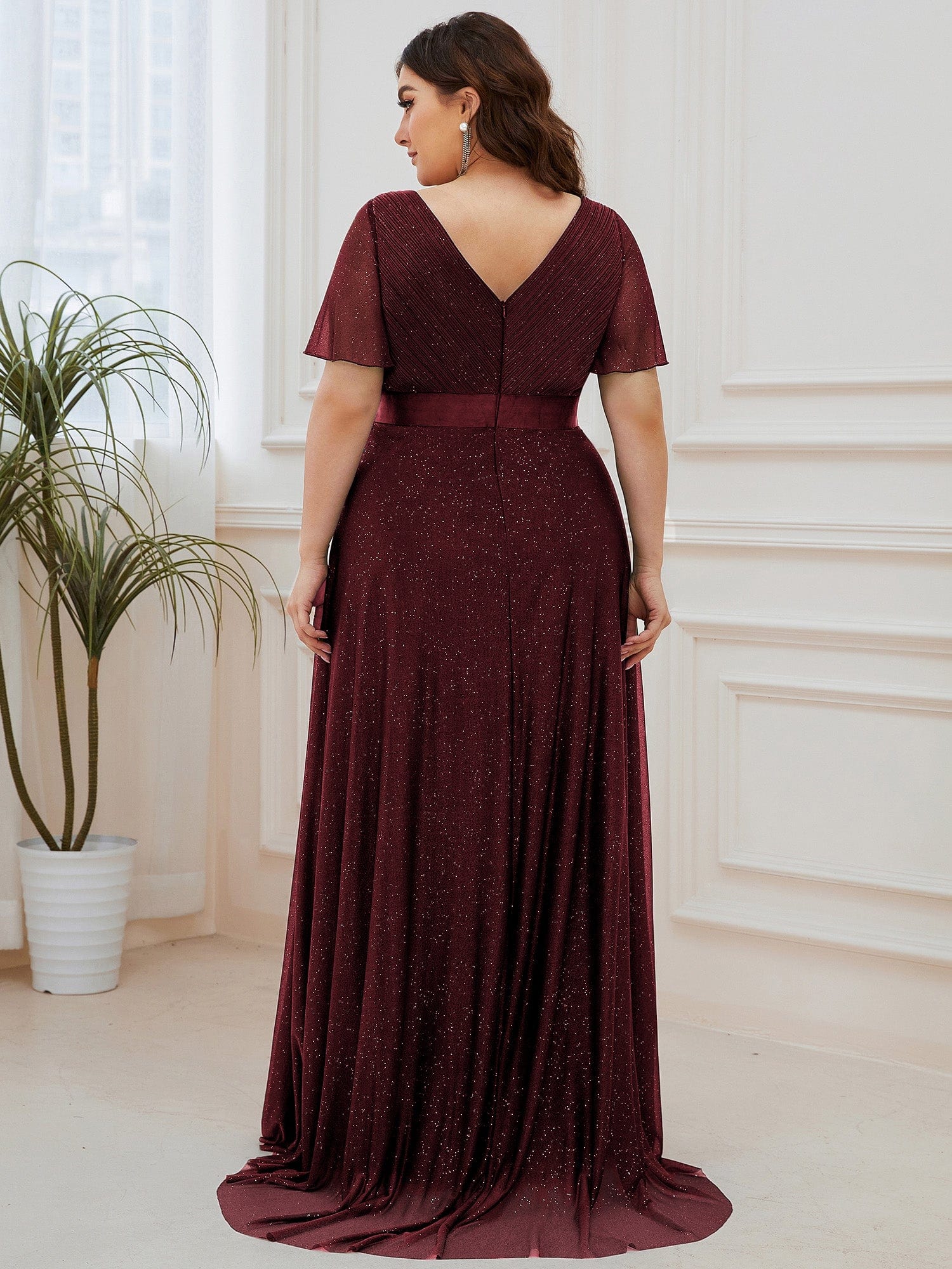 Burgundy Concert Dresses #style_EE50159BD