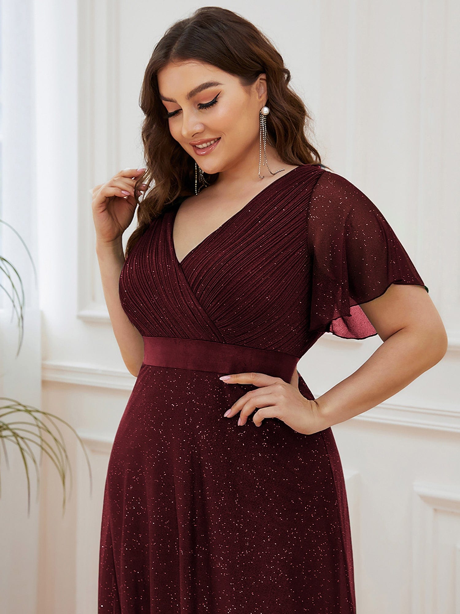 Burgundy Concert Dresses #style_EE50159BD