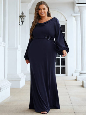 Navy blue wedding 2024 guest dress plus size