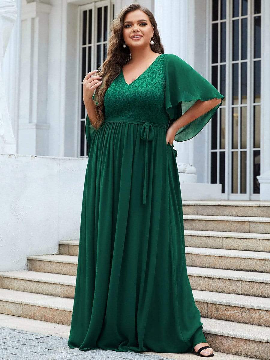 Dark Green Concert Dresses #style_EP00640DG