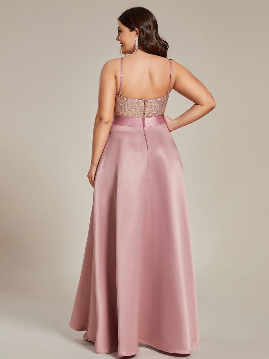 Sexy Backless Sparkly Prom Dresses for Women with Irregular Hem #color_Purple Orchid