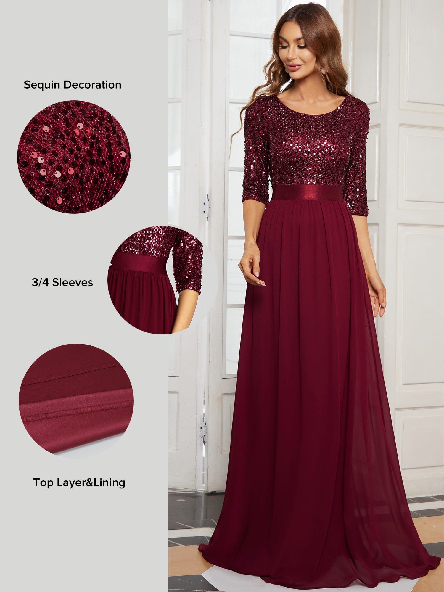 Burgundy Concert Dresses #style_EP00683BD