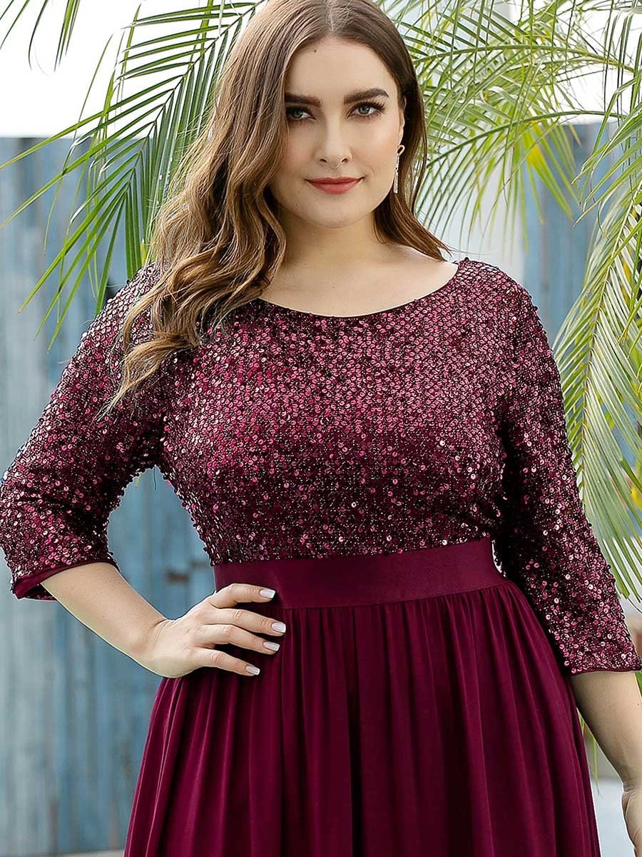 Burgundy Concert Dresses #style_EP00683BD