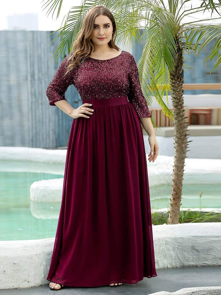 Burgundy Concert Dresses #style_EP00683BD