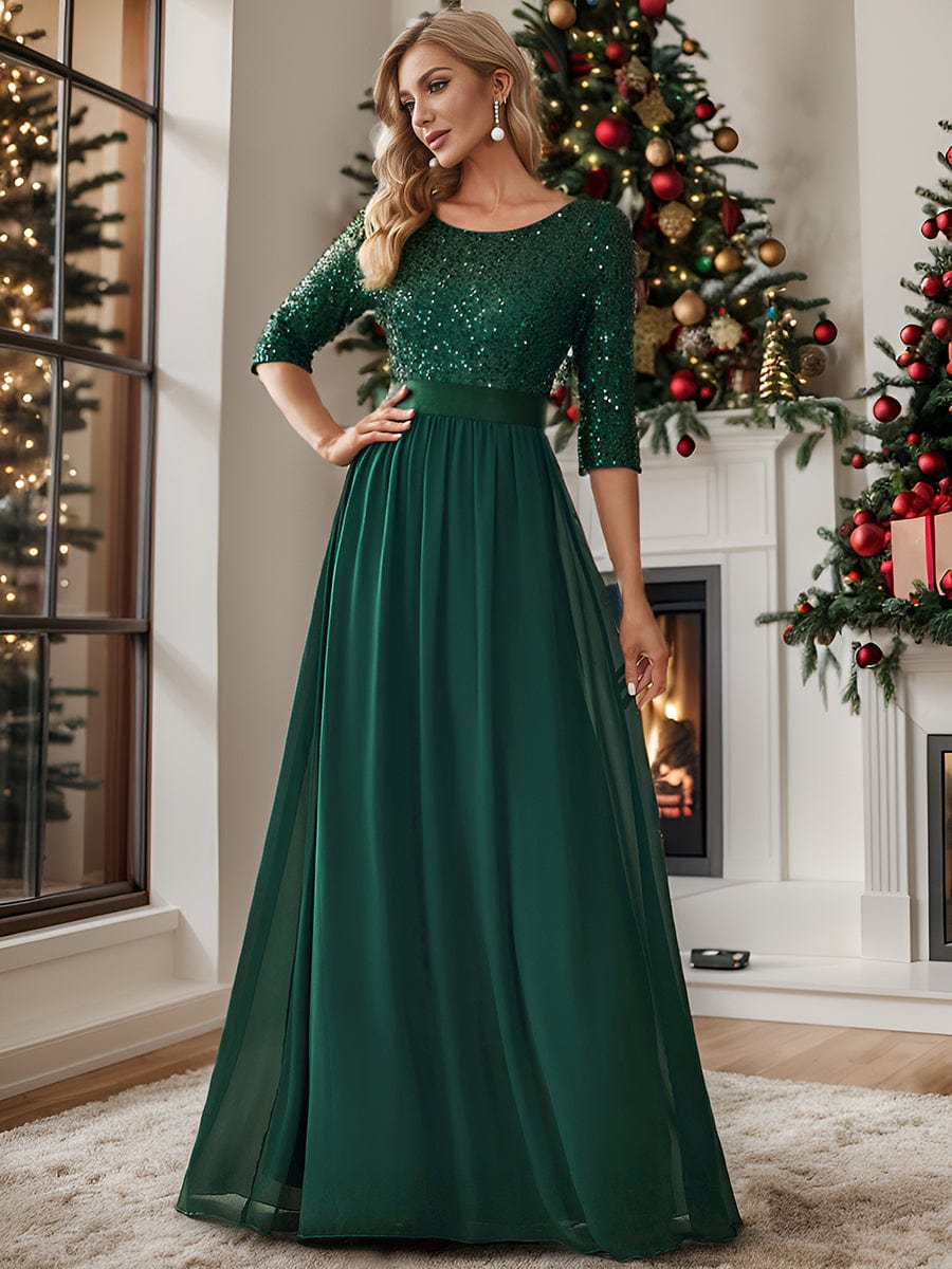 Dark Green Concert Dresses #style_EP00683DG