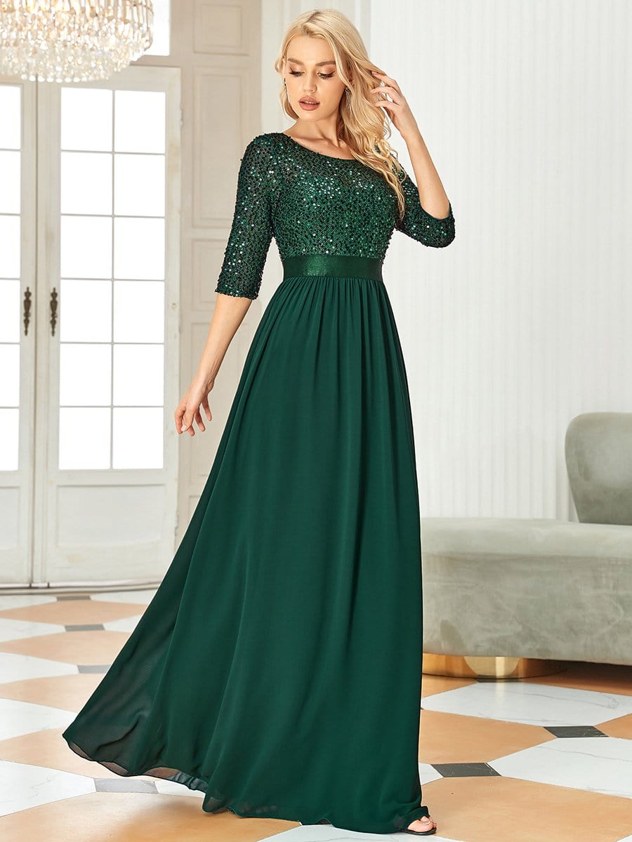 Dark Green Concert Dresses #style_EP00683DG