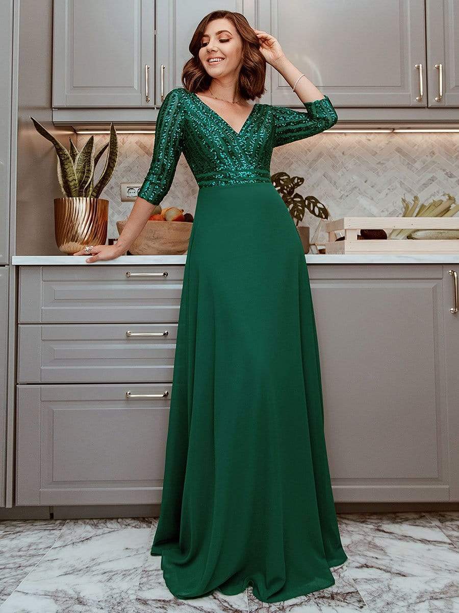 Dark Green Concert Dresses #style_EP00751DG