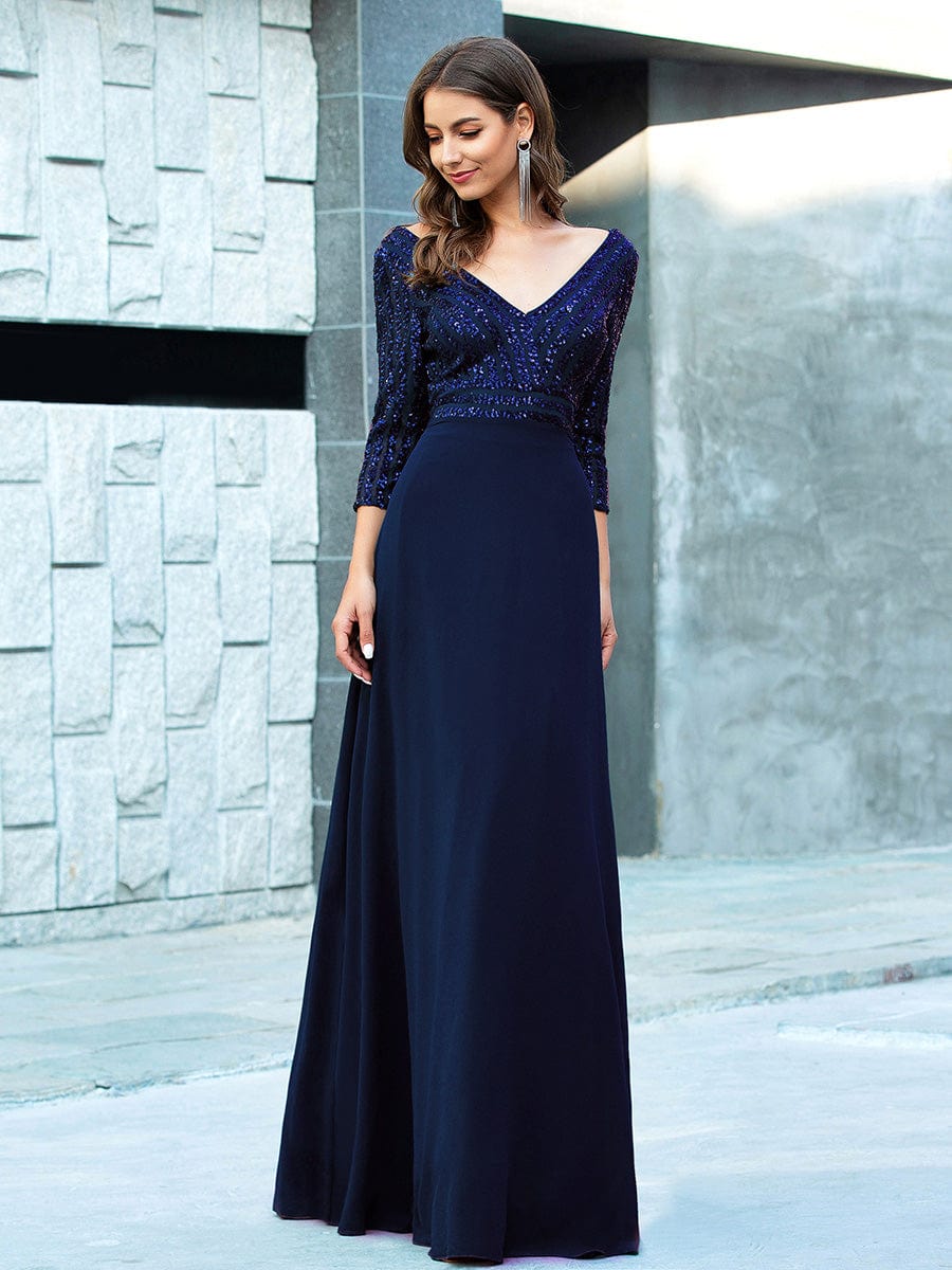 Blue Concert Dresses #style_EP00751NB