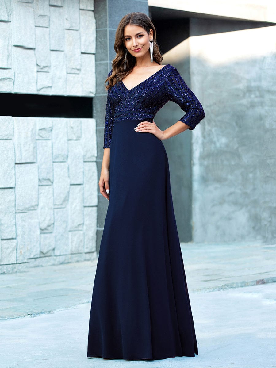 Blue Concert Dresses #style_EP00751NB