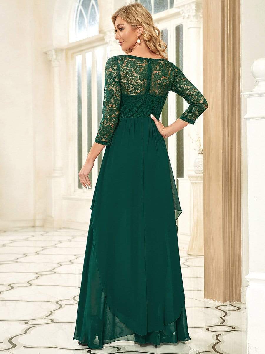 Long sleeve lace wedding guest dress best sale