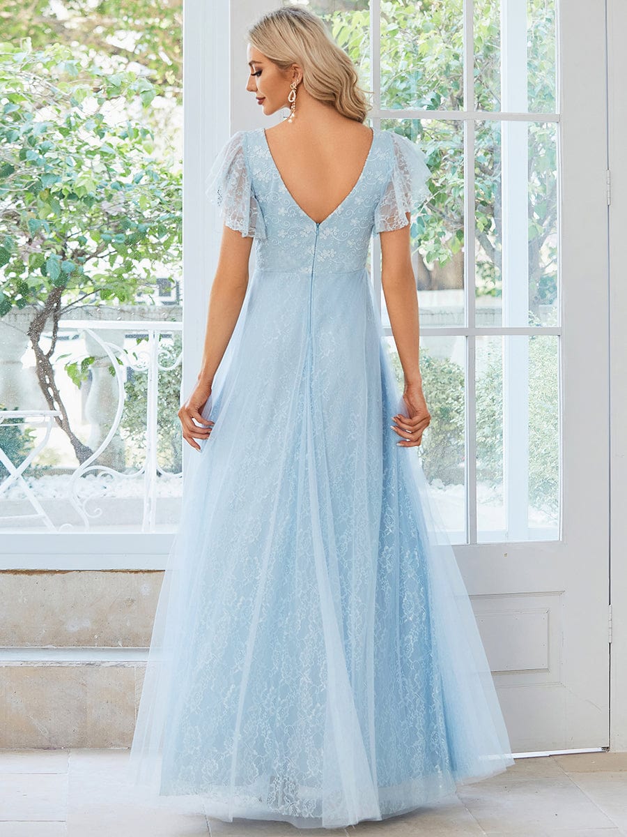 Light blue fancy outlet dress