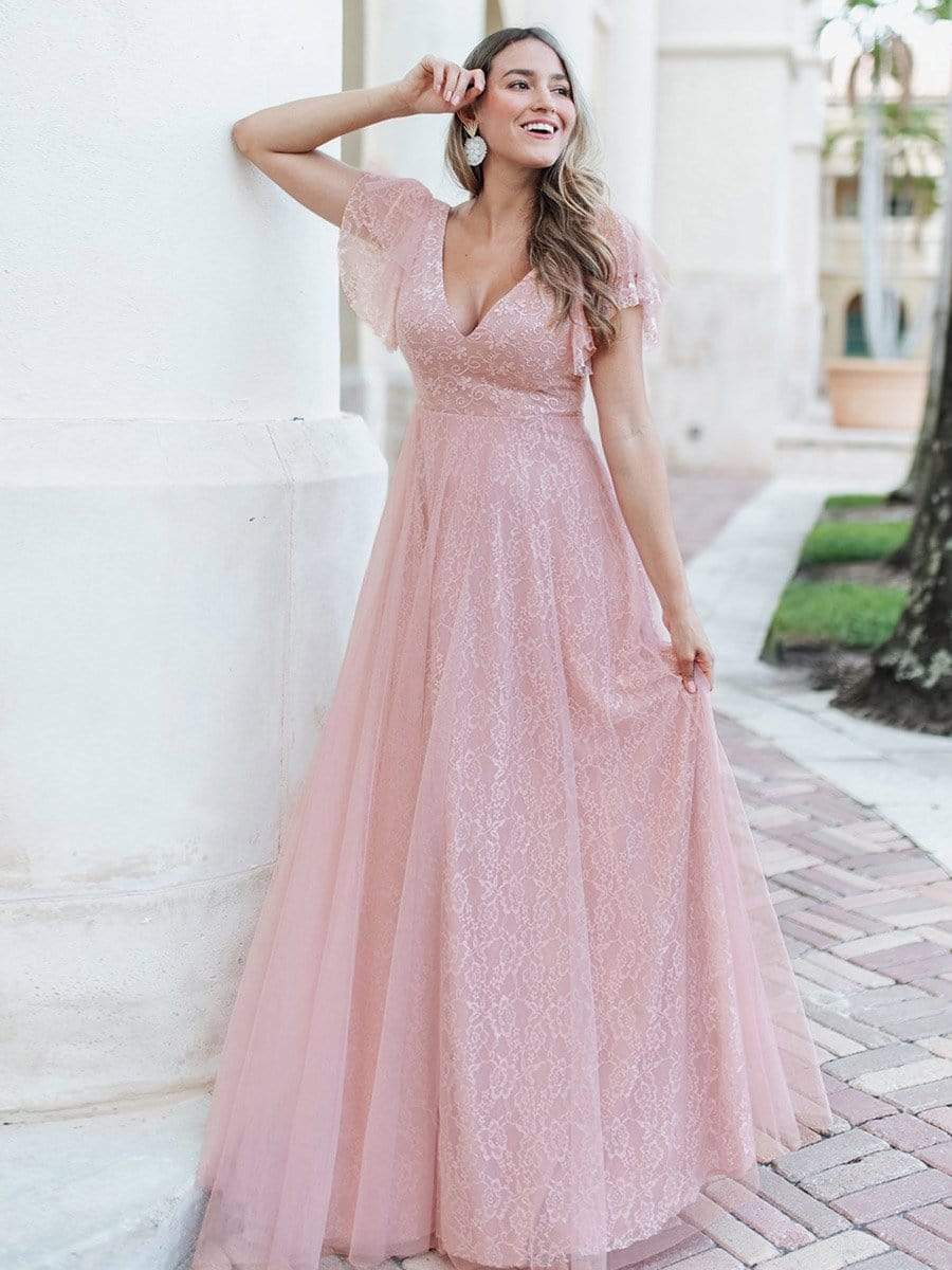 Rose pink evening clearance gowns