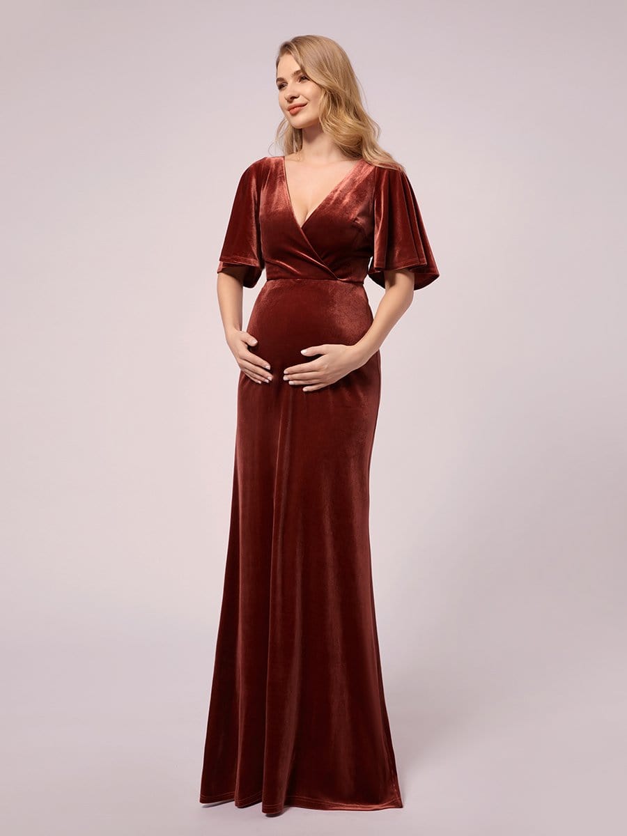 Maternity dress velvet hotsell