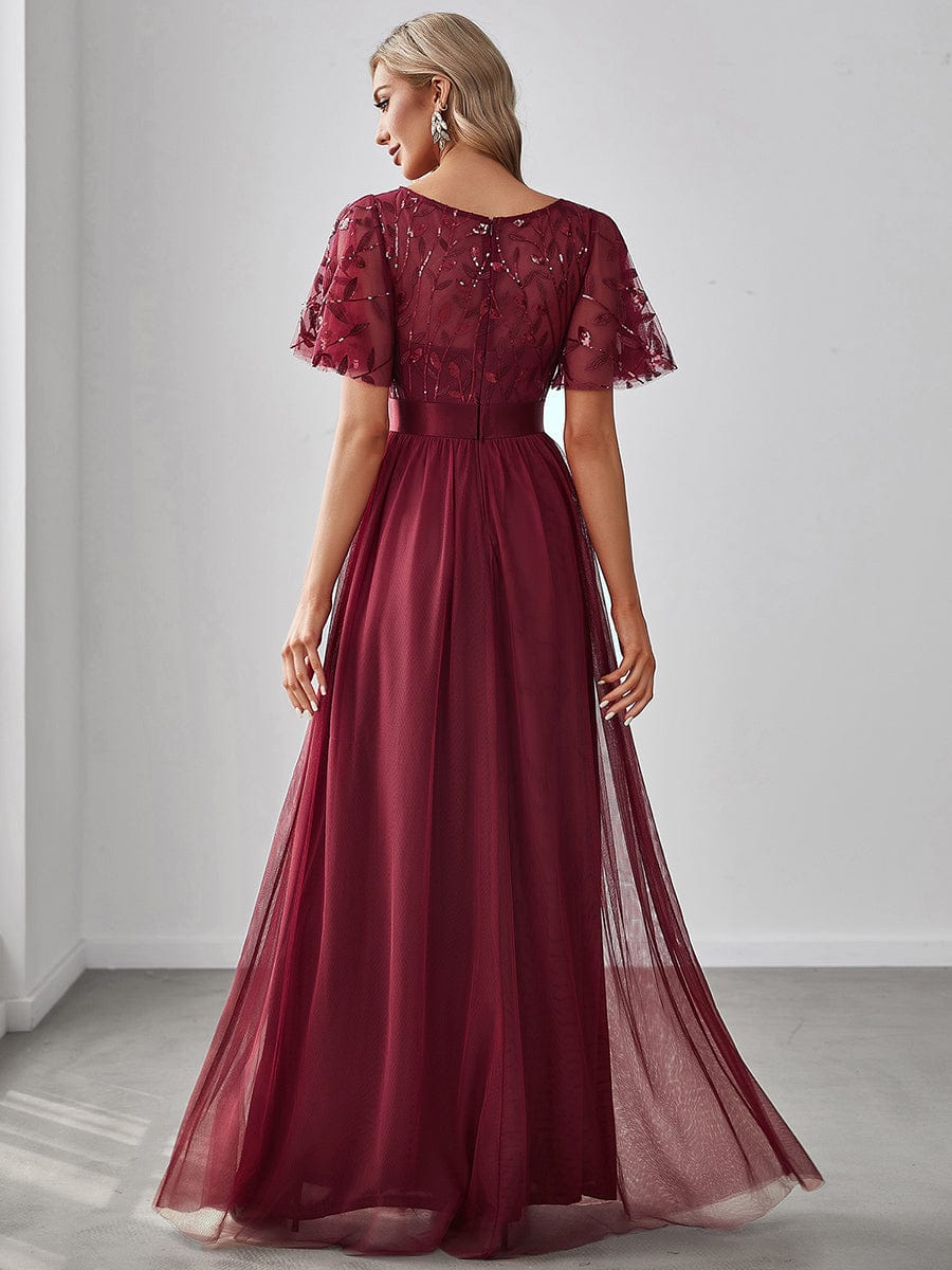 Burgundy Bridesmaid Dresses #style_EP00904BD