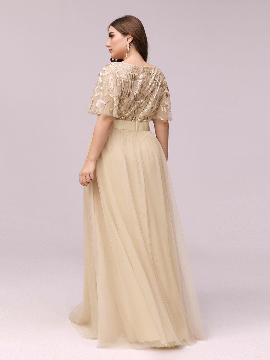 Gold Bridesmaid Dresses #style_EP00904GD