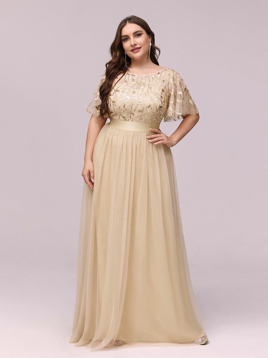 Gold Bridesmaid Dresses #style_EP00904GD