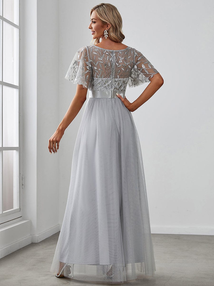 Grey Bridesmaid Dresses #style_EP00904