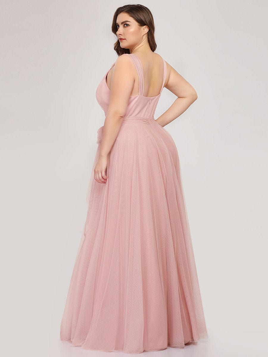 Pink Tulle Bridesmaid Dresses #style_EP07303PK