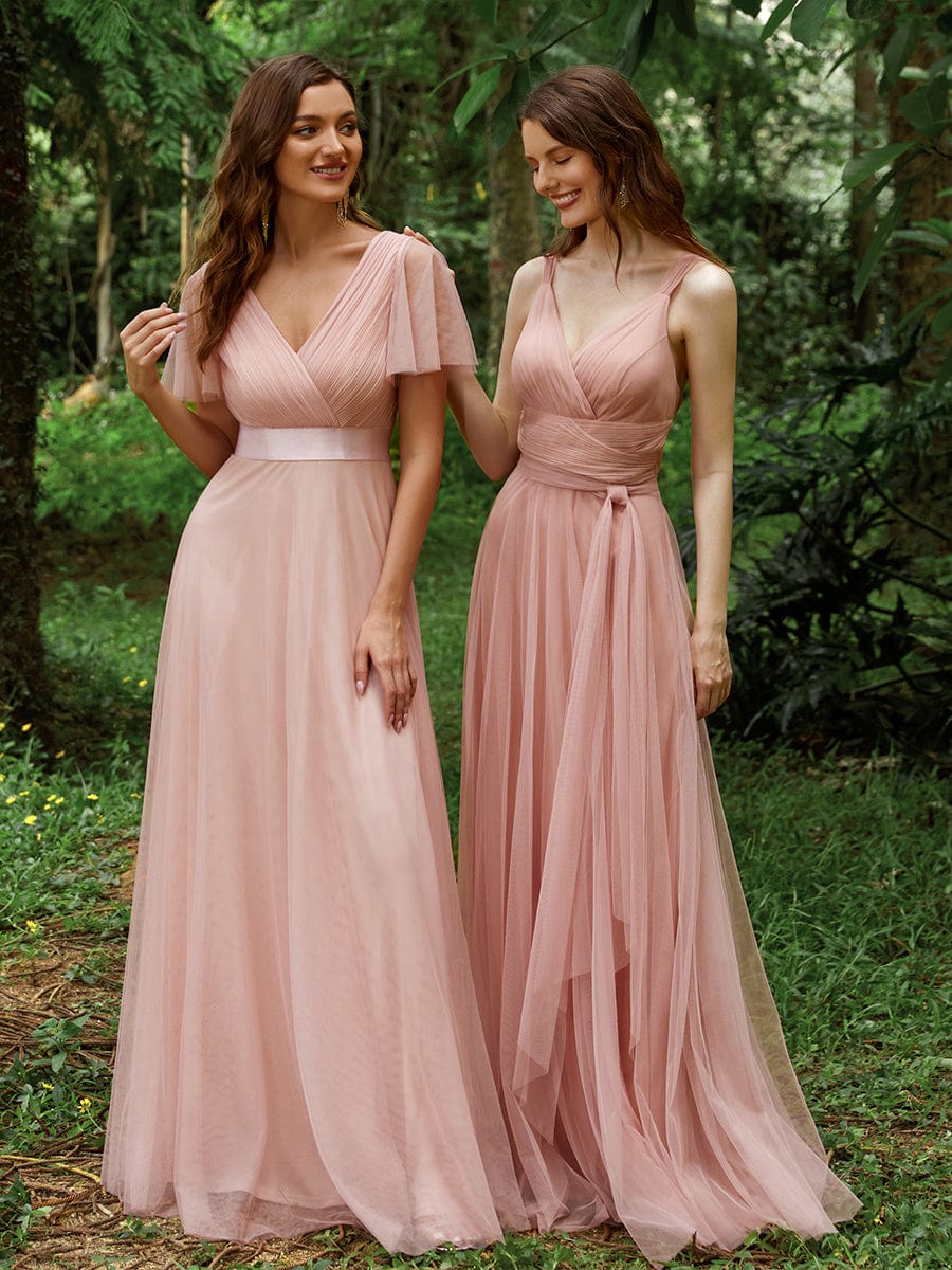 V Neck A Line Bridesmaid Dress Ever Pretty UK