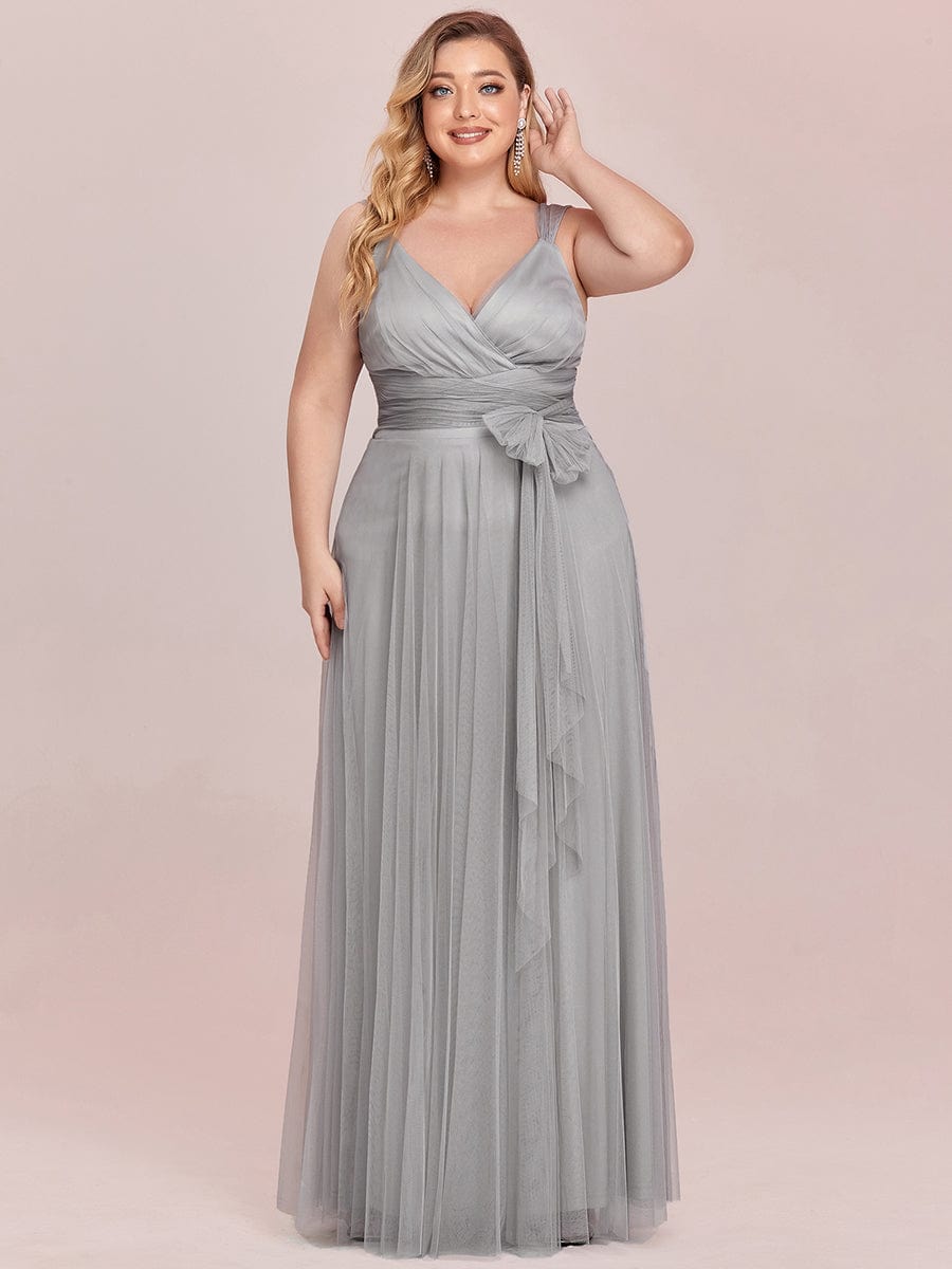 Grey Bridesmaid Dresses #style_EP07303GY