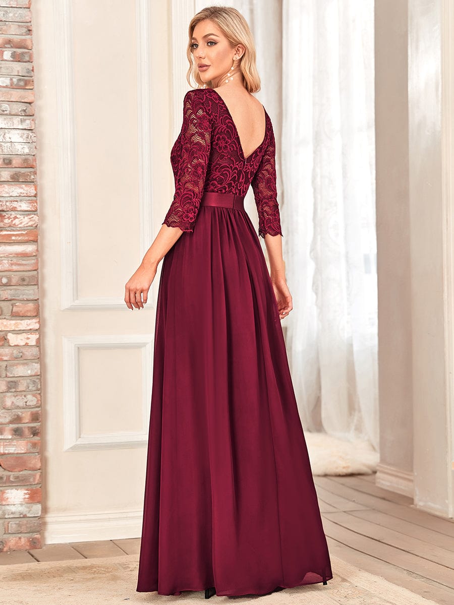 Burgundy Bridesmaid Dresses #style_EP07412BD