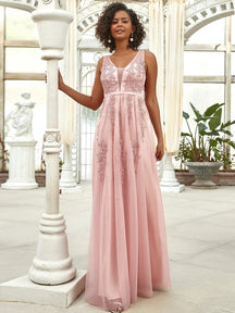 Pink Tulle Bridesmaid Dresses #style_EP07543PK