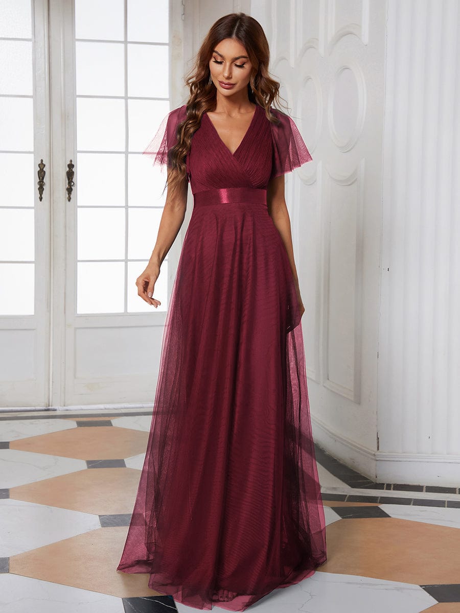 Burgundy Bridesmaid Dresses #style_EP07962BD