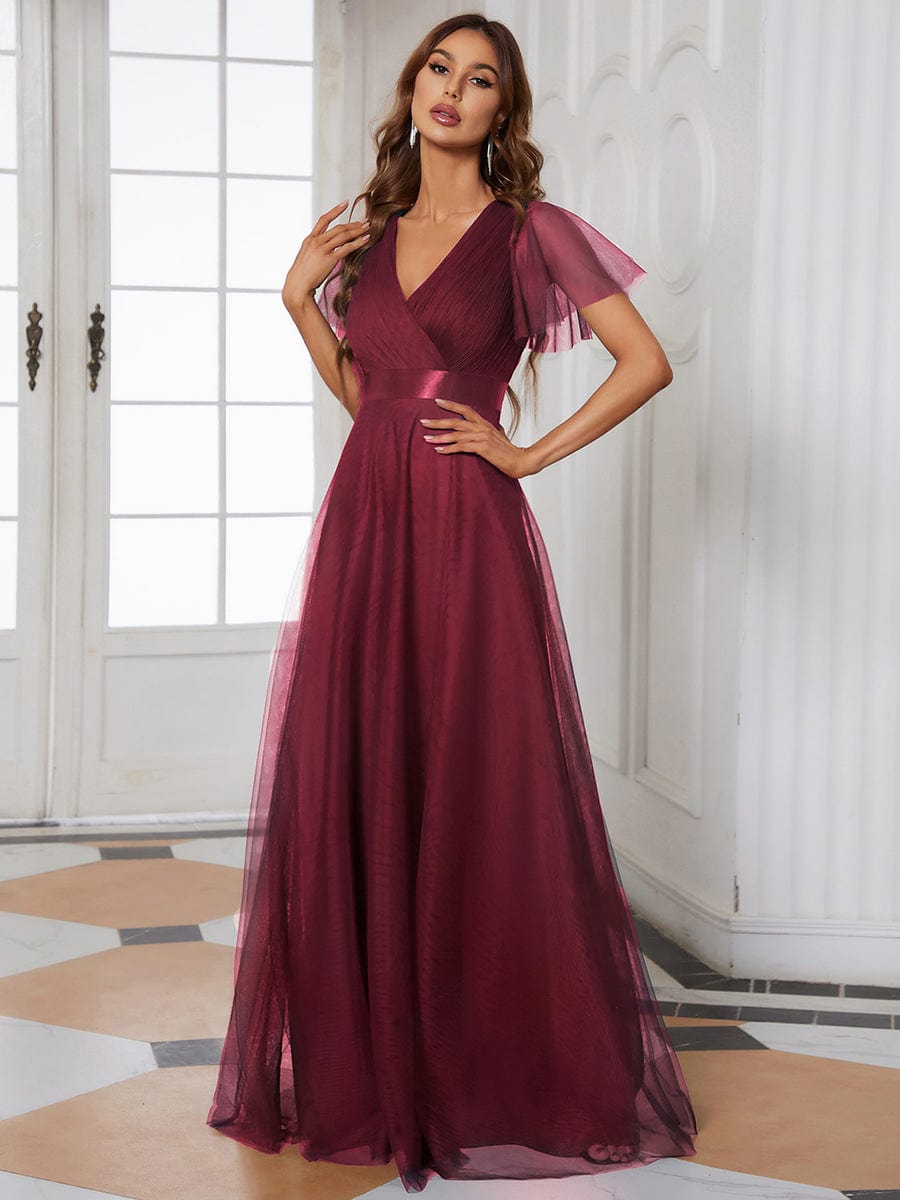 Burgundy Bridesmaid Dresses #style_EP07962BD