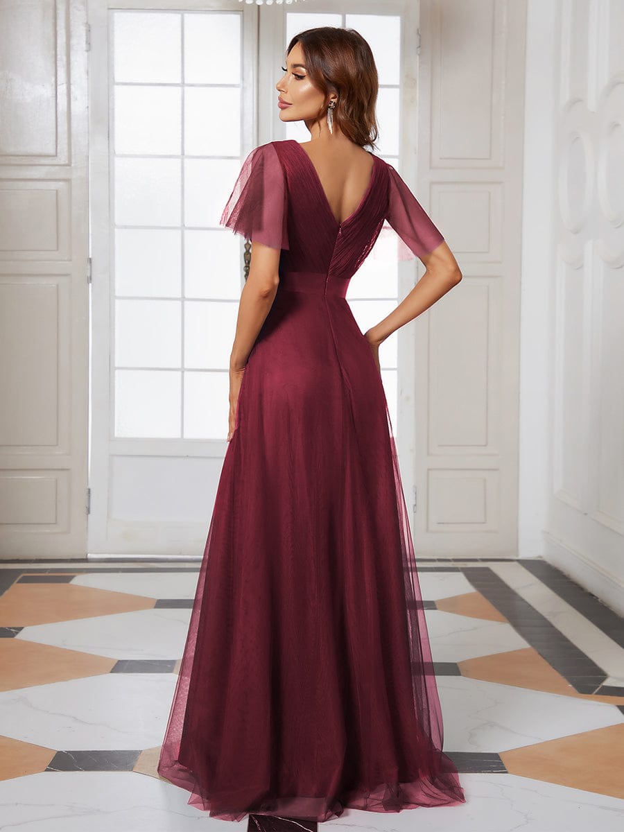 Burgundy Bridesmaid Dresses #style_EP07962BD