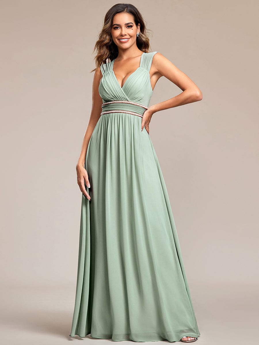 Sleeveless Grecian Style Formal Evening Dresses for Women #color_Mint Green