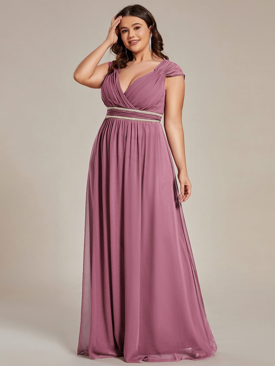 Sleeveless Grecian Style Formal Evening Dresses for Women #color_Purple Orchid