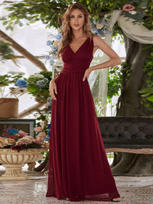 Burgundy Bridesmaid Dresses #style_EP09016BD