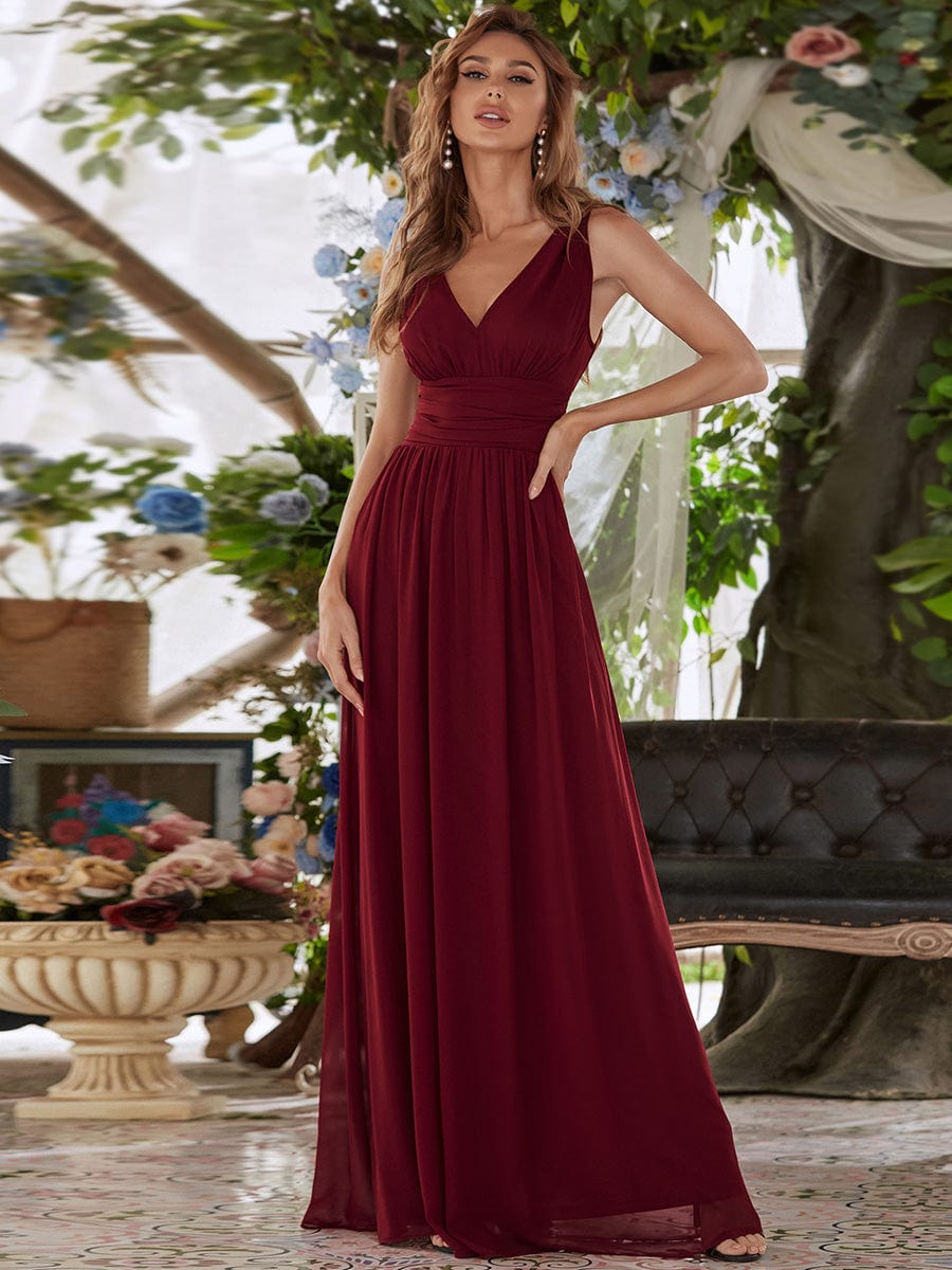 Burgundy Bridesmaid Dresses #style_EP09016BD