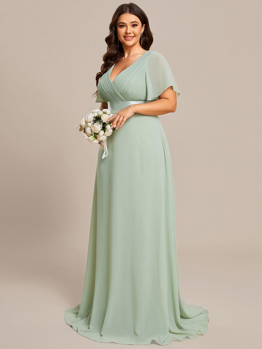 Sage Green Bridesmaid Dresses #style_EP09890MG