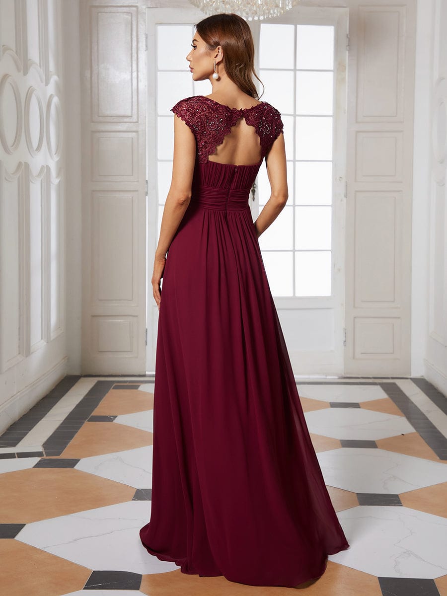 Burgundy Bridesmaid Dresses #style_EP09996BD