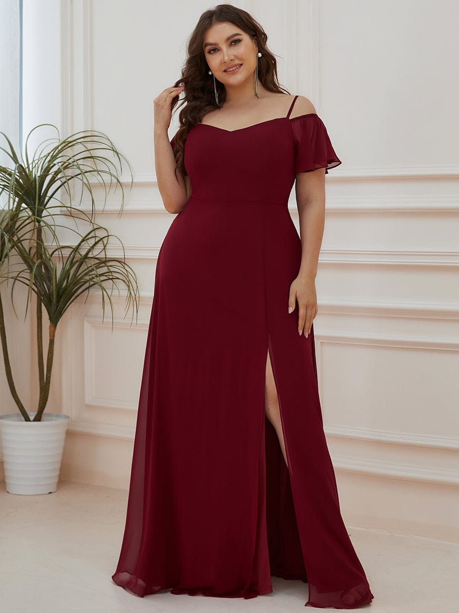 Burgundy Bridesmaid Dresses #style_ES00237BD