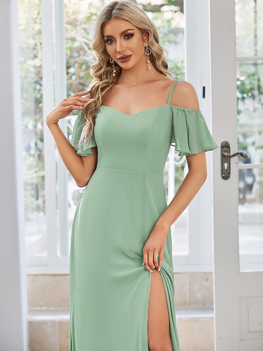 Sage Green Bridesmaid Dresses #style_ES00237MG